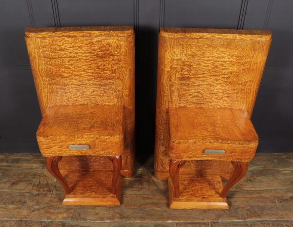 Pair of Art Deco Bedsides in Kato Ash c1920 - Image 12