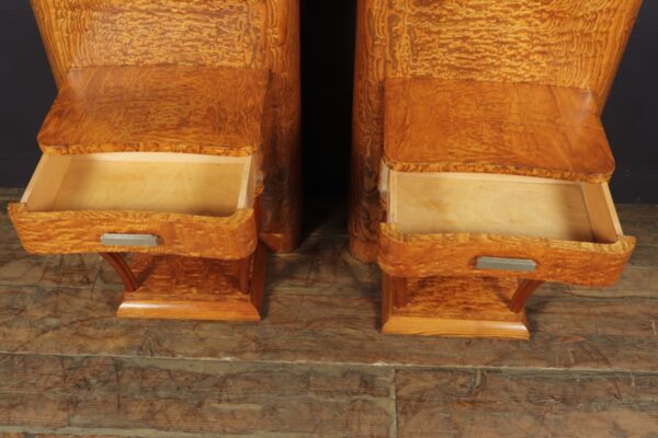 Pair of Art Deco Bedsides in Kato Ash c1920 - Image 10