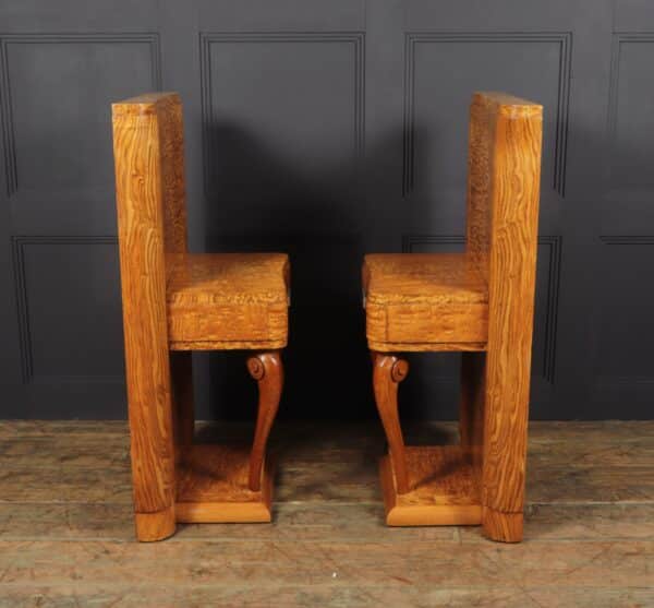 Pair of Art Deco Bedsides in Kato Ash c1920 art deco Antique Tables 10