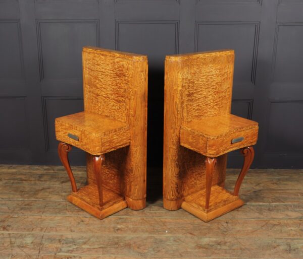 Pair of Art Deco Bedsides in Kato Ash c1920 art deco Antique Tables 9