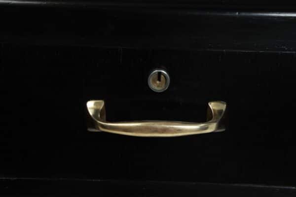 Art Deco Ebonised Black Desk - Image 13