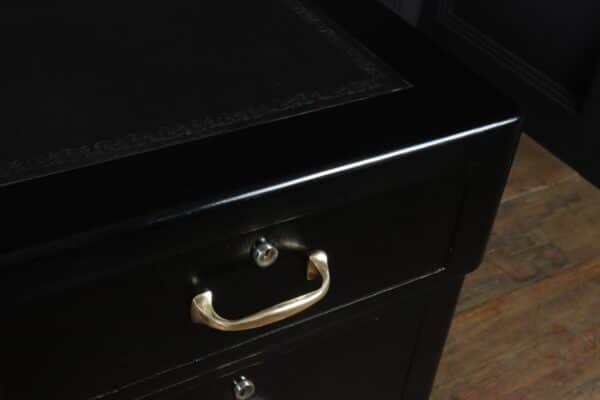 Art Deco Ebonised Black Desk - Image 10