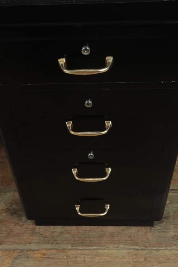 Art Deco Ebonised Black Desk - Image 9