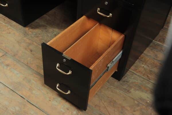 Art Deco Ebonised Black Desk - Image 7