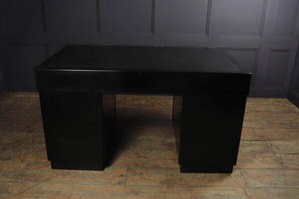Art Deco Ebonised Black Desk - Image 3