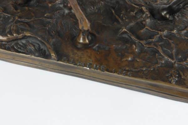 Bronze Horse Sculpture by Mene 1856 - Image 7