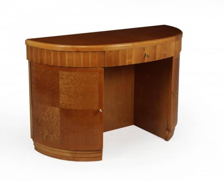 Art Deco Desk in Birds Eye Maple Antique Desks Art Deco Desk in Birds Eye Maple