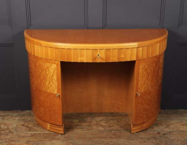 Art Deco Desk in Birds Eye Maple Antique Desks 16