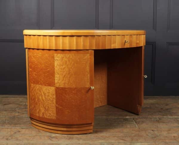 Art Deco Desk in Birds Eye Maple Antique Desks 9