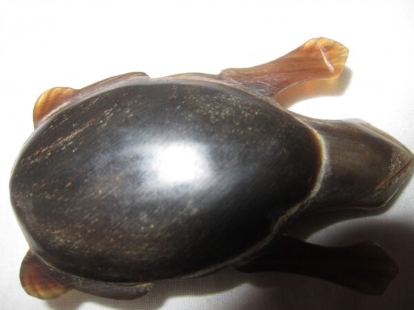 th Century French Carved Horn "Frog" Snuff Box - Image 4