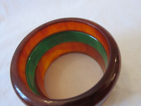 Early Vintage French Bakelite Chunky Bracelets - Image 4
