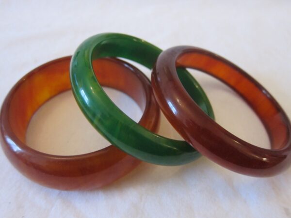 Early Vintage French Bakelite Chunky Bracelets - Image 2