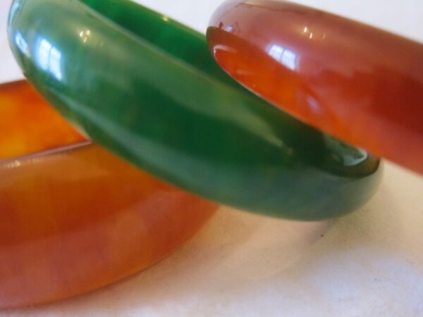Early Vintage French Bakelite Chunky Bracelets