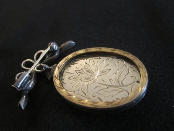 Antique French Silver & Blue Enamel “Sweetheart” Brooch brooch Antique Jewellery 5