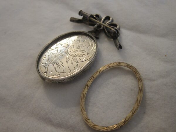 Antique French Silver & Blue Enamel “Sweetheart” Brooch brooch Antique Jewellery 6