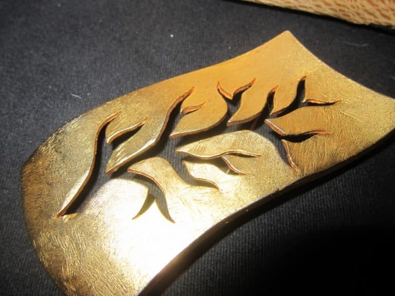 SOLD Vintage "Herve van der Straeten" Paris Brooch/Hand Hammered