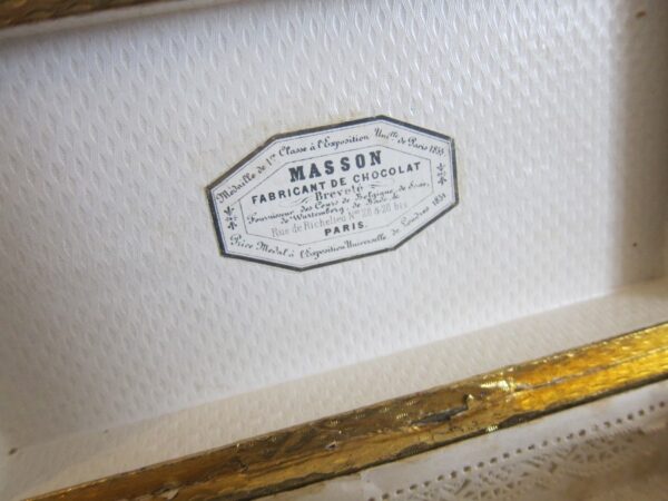 1850’s Parisian Chocolate Box/Pietra Dura/Royal Crest Clasp chocolate Antique Boxes 6