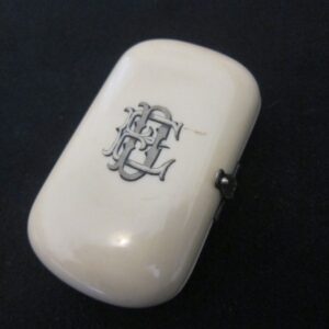 SOLD 1810-30 Antique French Ivory Silk lined “Sovereign Coin Purse” ivory Antique Collectibles