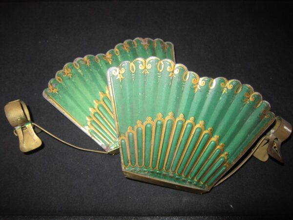 19th Century French Chimney Breast Candlestick Flame Defusers/Fan Shaped