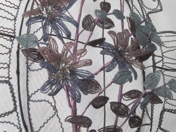 Huge 19th Century French Beaded Flower Display - Image 7