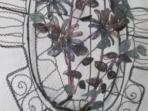 Huge 19th Century French Beaded Flower Display architectural Architectural Antiques 7
