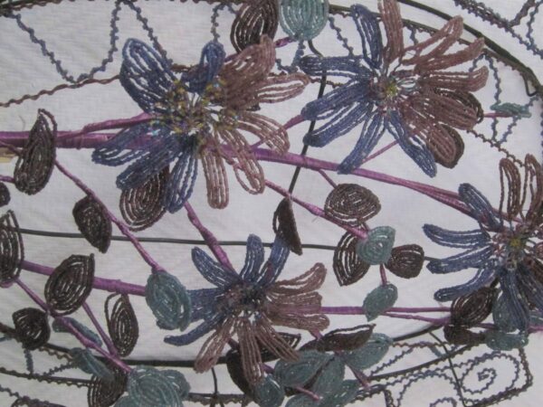 Huge 19th Century French Beaded Flower Display - Image 2