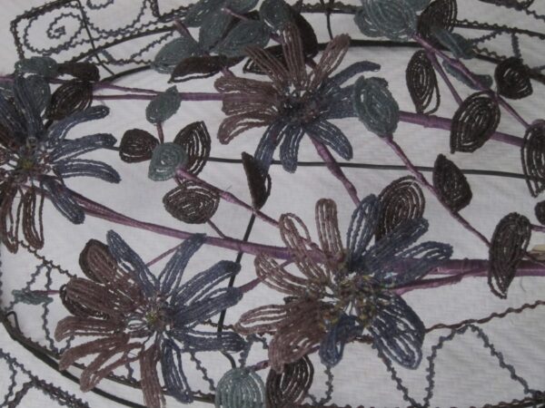 Huge 19th Century French Beaded Flower Display - Image 8