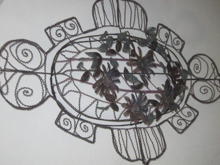 Huge 19th Century French Beaded Flower Display