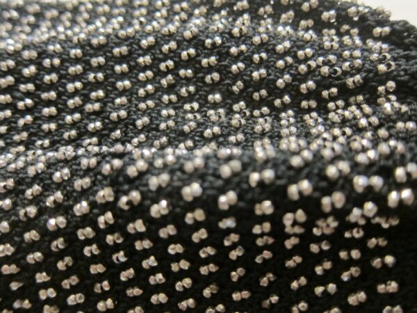19th Century French Steel Bead & Black Cotton Reticule/Purse - Image 6