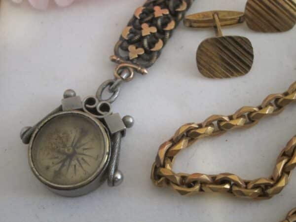 Antique French Gentlemans AccessoriesSilver/Gold albert Antique Jewellery 6