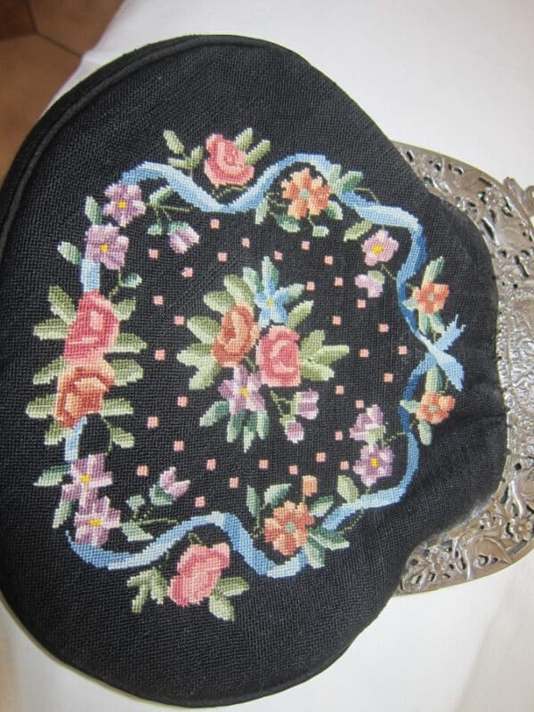 Antique Italian"Fratelli Coppini" Silver & Petite Point Opera Purse - Image 10