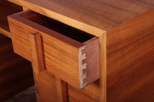 Art Deco Desk In Walnut c1930 Antique Desks 7