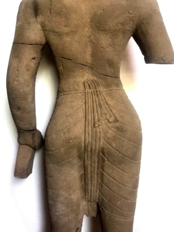 K0450 KHMER STANDING KRISHNA, PHNOM DA, SANDSTONE, 7th CENTURY - Image 4