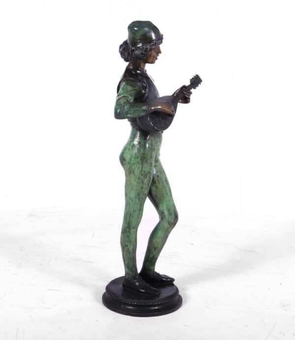 Antique Bronze Sculpture ‘Standing Music Man’ by Barbedienne Fondeur c1880 Antique Sculptures 15