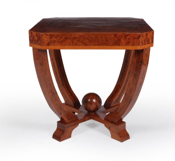 Art Deco Coffee Table in Burr Yew c1930 - Image 10