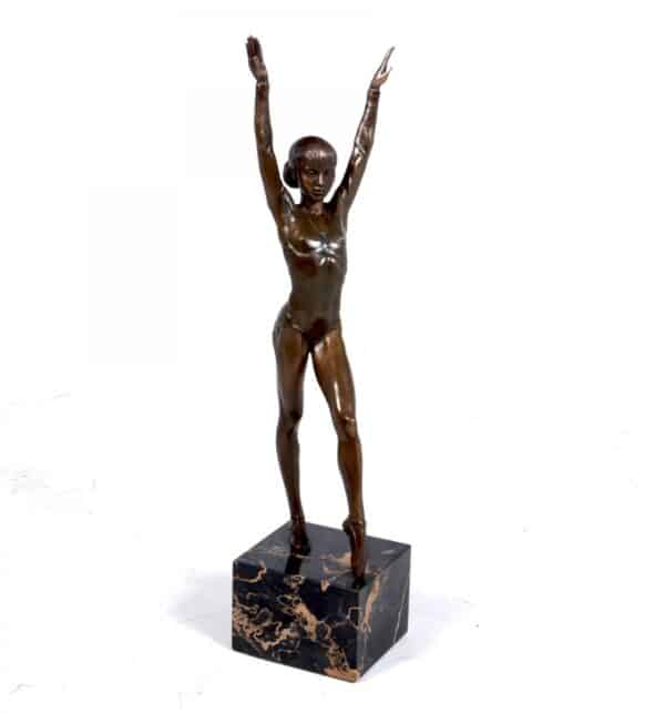 Bronze Sculpture of Gymnast c1970 Antique Sculptures 6