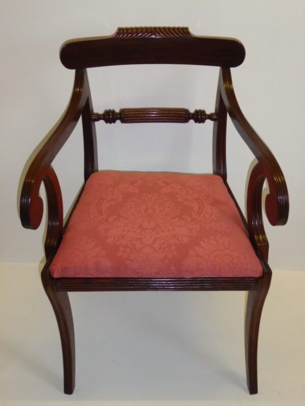 Mahogany bar back carver circa 1830 carver Antique Chairs 5