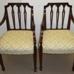 Pair of Georgian walnut carvers circa 1790 carvers Antique Chairs