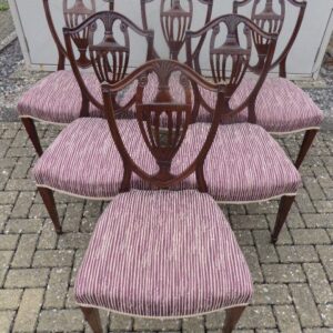 Set of 6 mahogany shield back dining chairs circa 1790 dining chairs Antique Chairs