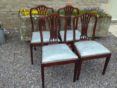 Set of 4 Hepplewhite dining chairs circa 1800 dining chairs Antique Chairs 4