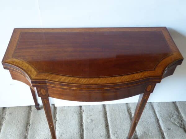 Mahogany inlaid tea table circa 1880 Mahogany Antique Tables 3