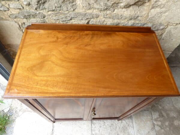 Victorian mahogany inlaid cupboard - Image 6