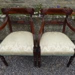 Pair of mahogany William IV carvers circa 1835 carvers Antique Chairs