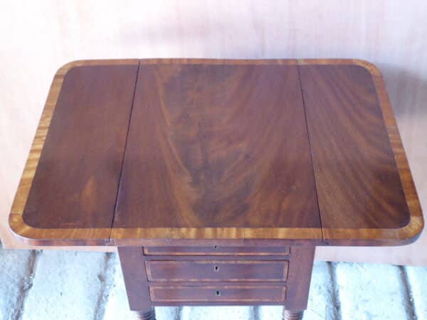 Mahogany inlaid sewing/work table circa 1830 Mahogany Antique Tables 7