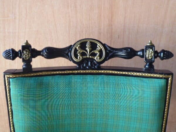 Set of 4 rare Regency ebonised chairs - Image 9