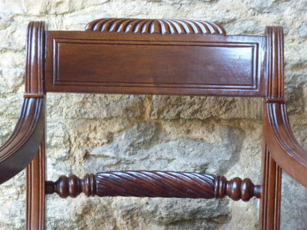 Georgian mahogany rope back carver circa 1800 carver Antique Chairs 5