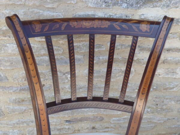 Pair of marquetry chairs circa 1820