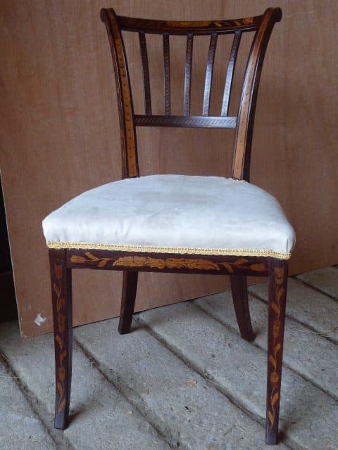 Pair of marquetry chairs circa 1820 chairs Antique Chairs 5
