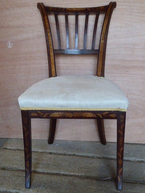 Pair of marquetry chairs circa 1820 chairs Antique Chairs 8