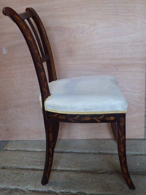 Pair of marquetry chairs circa 1820 chairs Antique Chairs 9